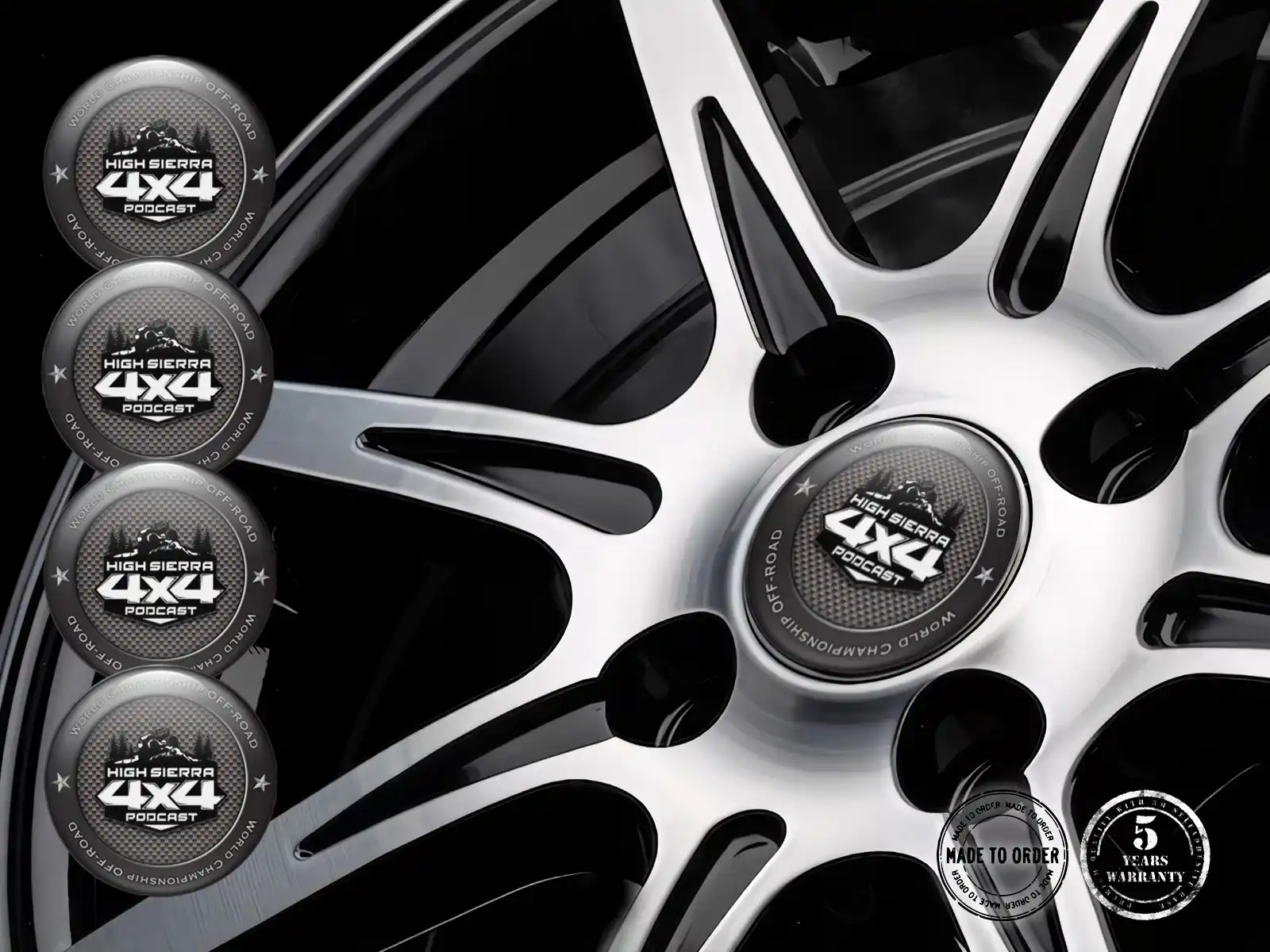 Hub Cap Sticker Racing Dome Premium Edition